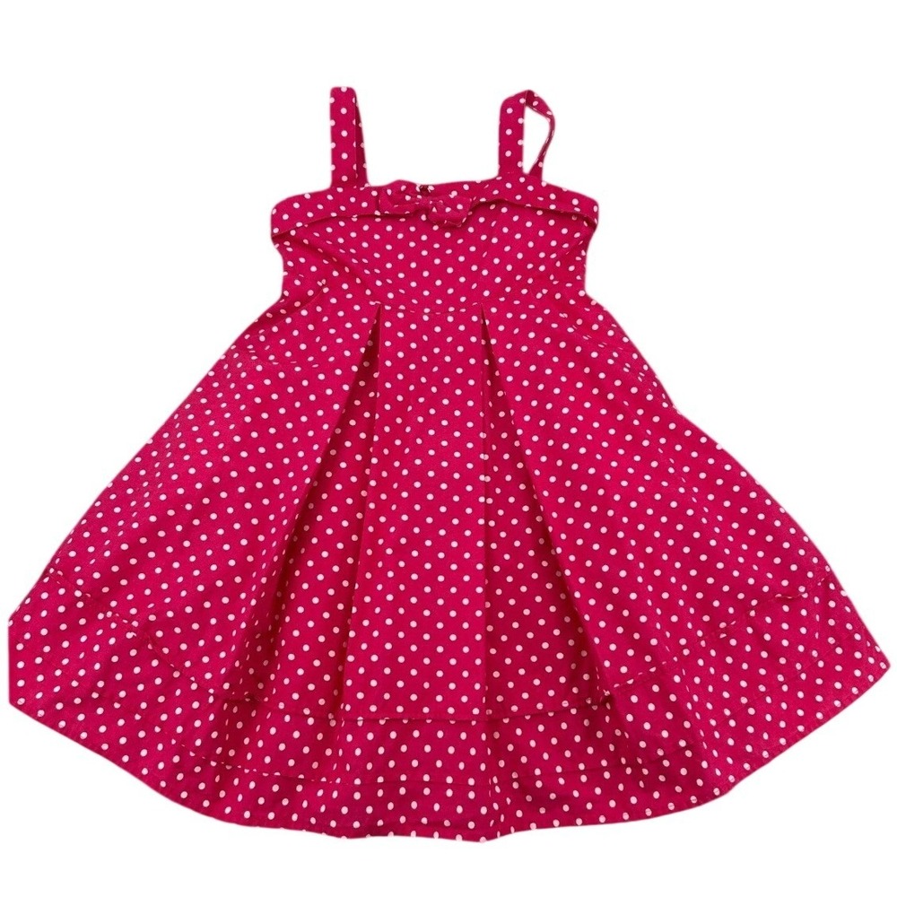 Girls Retro Polka Dot Sundress 7 Pink Bow Tulle Layered Tigerlily Debenhams